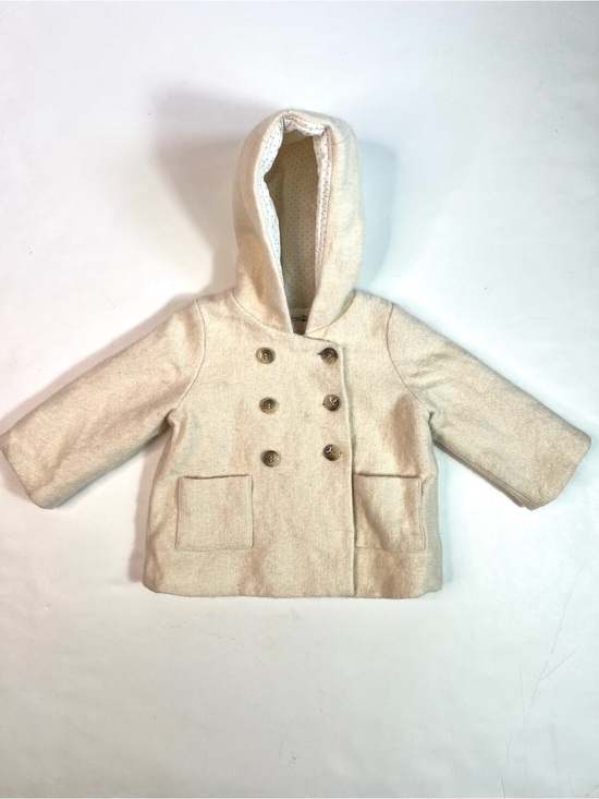 Bonpoint Other - Bonpoint Misha Wool Cotton Double Breasted Hooded  Winter Coat Size 18 Months